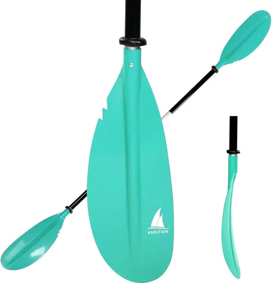 Pala de kayak ajustable Karltion, eje de aluminio y hoja de fibra de vidrio, ideal para surf y pesca