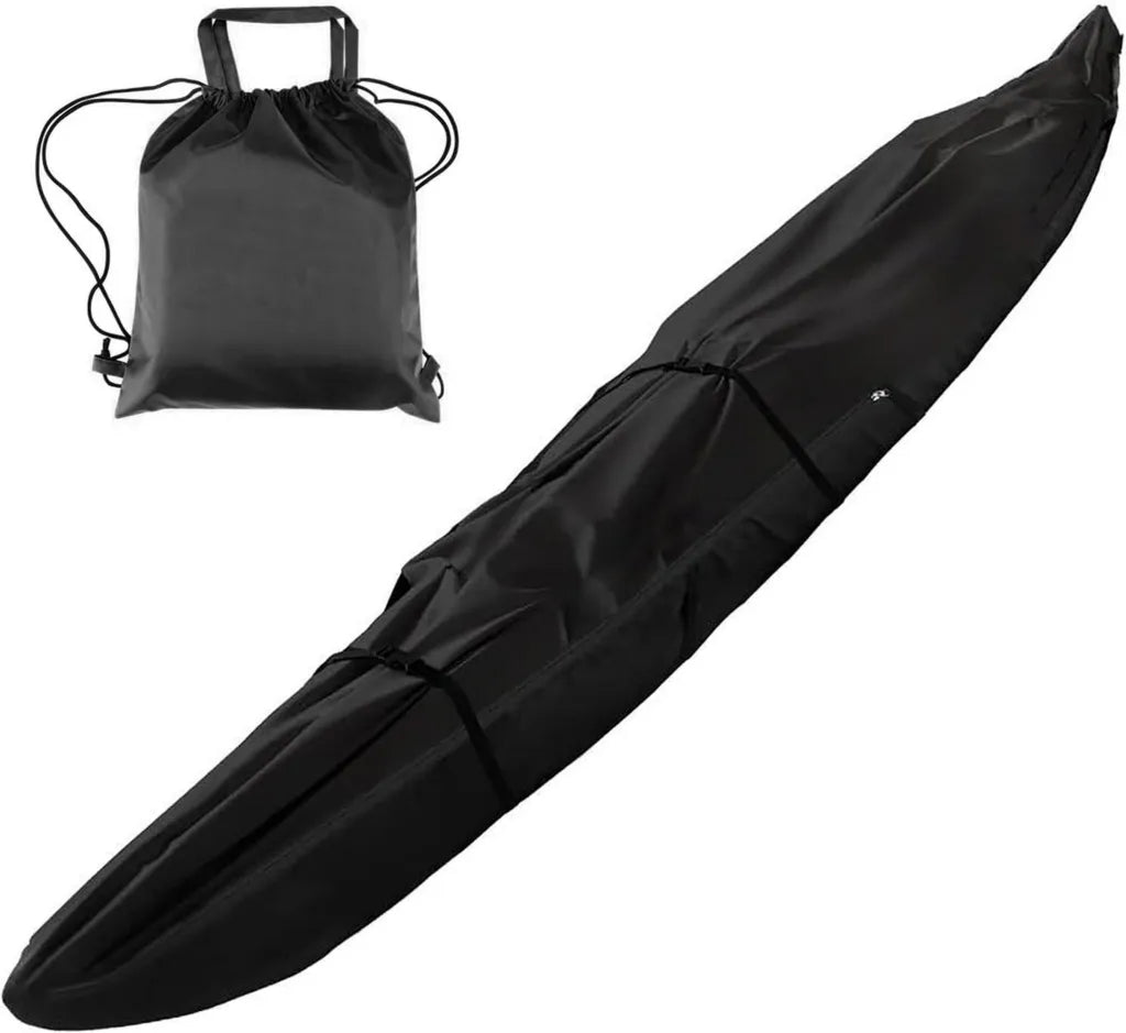 Funda impermeable y resistente a UV para kayak de 18 pies, color negro