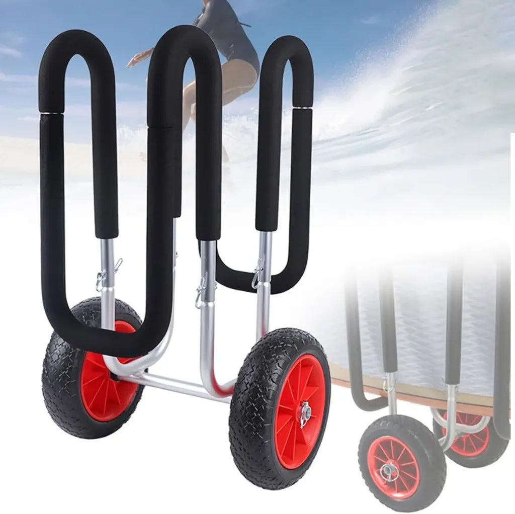 Carro de Transporte para SUP de Aluminio con Ruedas Sólidas