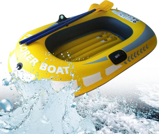 Kayak inflable doble de PVC reforzado plegable para pesca y aventuras fluviales