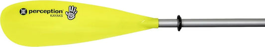 Remo Infantil de Kayak Perception Hi Five, Hoja de Fibra de Vidrio, Mango de Aluminio, 190 cm, Amarillo