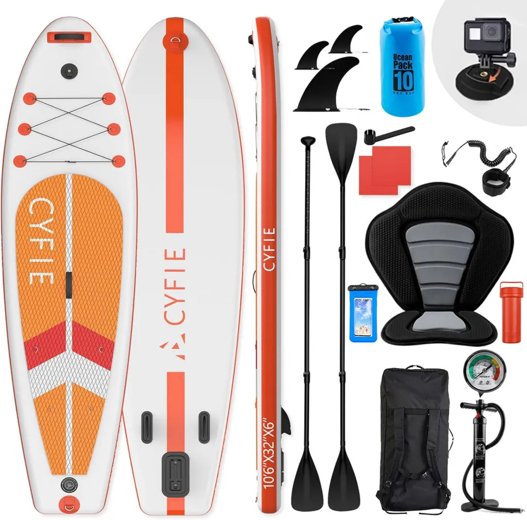 Tabla de Paddle Surf Hinchable 320x81x15cm con Accesorios, Soporta 150kg