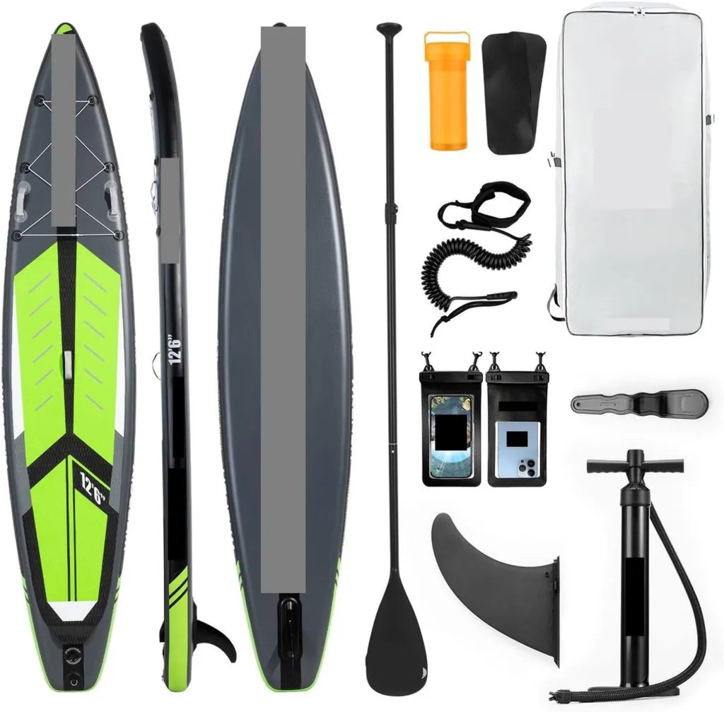 Tabla de Paddle Surf Hinchable Antideslizante con Accesorios para Kayak