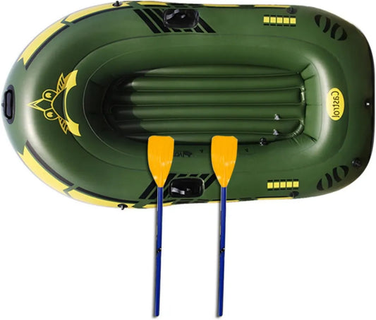 Kayak Inflable Grueso para 2/3 Personas con Soportes y Válvulas Dobles