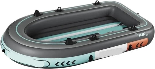 Kayak Inflable de Pesca para Dos Personas, PVC Resistente y Portátil