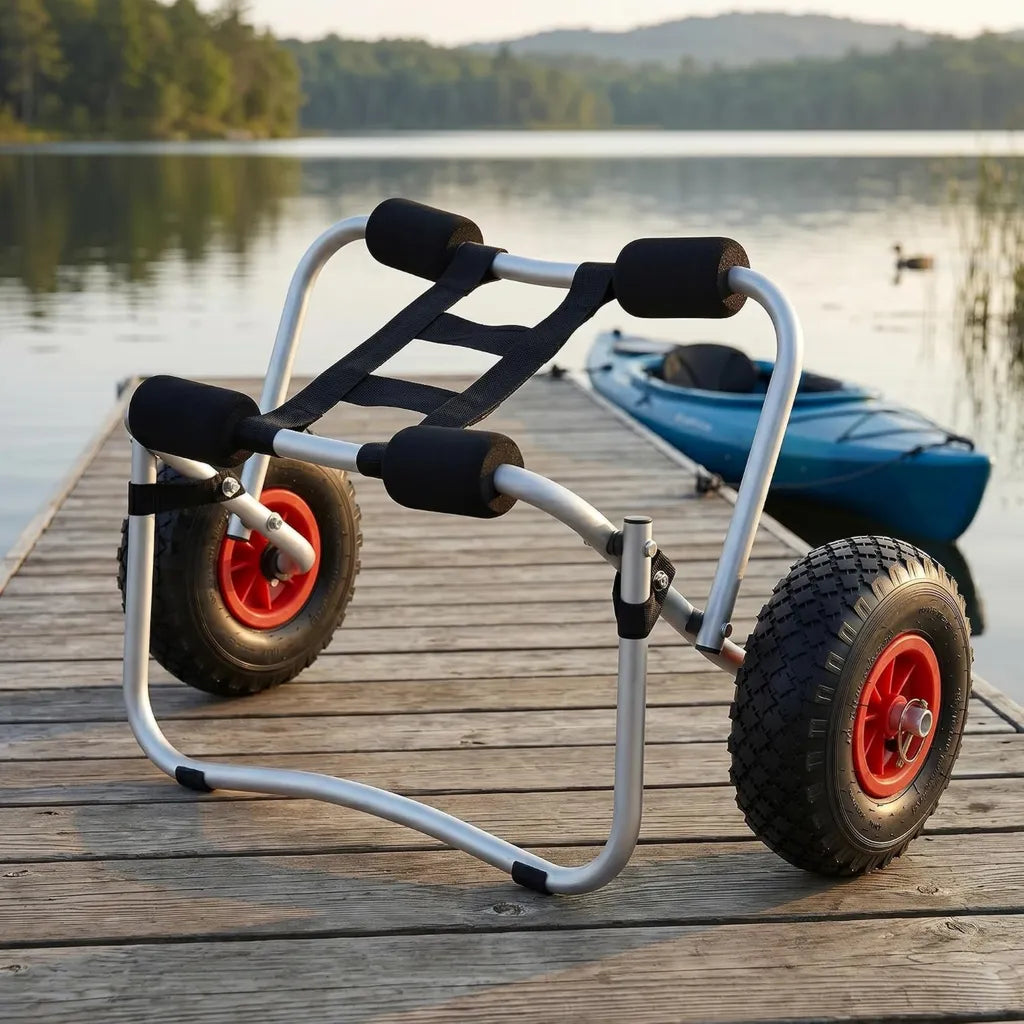 Carro Plegable para Kayak con Ruedas Grandes y Correa Ajustable