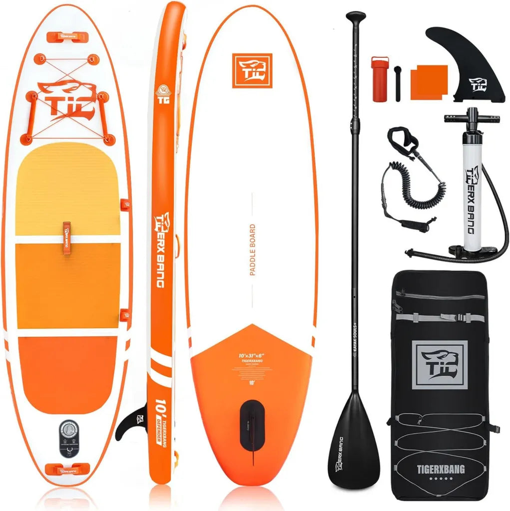 Tabla de Paddle Surf Hinchable TIGERXBANG Defender Pro con Remo Incluido