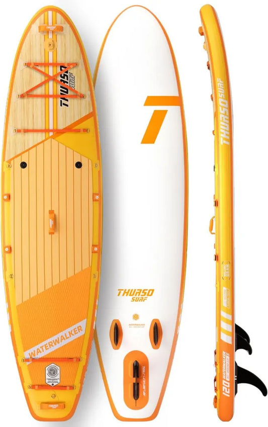 Tabla de Paddle Inflable THURSO SURF Waterwalker 120 - 10 Pies, PVC Fusionado y Riel Soldado