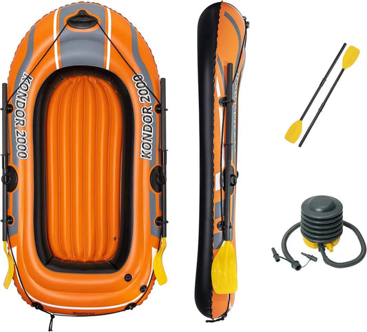 Barco Inflable Kondor 2000 para Niños Unisex, 1.96m x 1.14m, Naranja