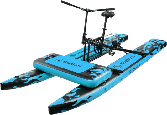 Kayak Inflable de Pedales para Pesca en el Mar, Bote de Agua Estable y Fácil de Usar